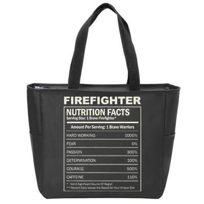 Firefighter Funny Courage Fireman Zip Tote Bag