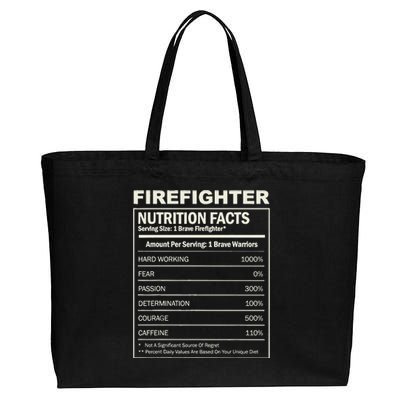 Firefighter Funny Courage Fireman Cotton Canvas Jumbo Tote