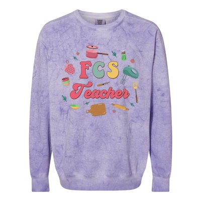 Fcs Family Consumer Science Home Economics Fcs Teacher Colorblast Crewneck Sweatshirt