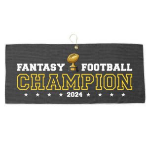 Fantasy Football Champion 2024 Football Champion Large Microfiber Waffle Golf Towel