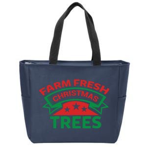 Farm Fresh Christmas Trees Zip Tote Bag