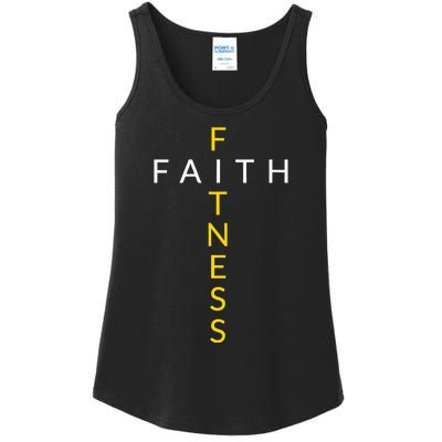 Faith Fitness Cross Christian Workout Modern Gym Ladies Essential Tank