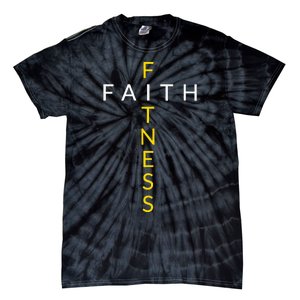 Faith Fitness Cross Christian Workout Modern Gym Tie-Dye T-Shirt