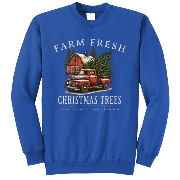 Farm Fresh Christmas Trees Rustic Farmhouse Vintage Truck Great Gift Sweatshirt