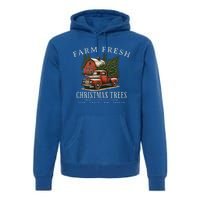 Farm Fresh Christmas Trees Rustic Farmhouse Vintage Truck Great Gift Premium Hoodie