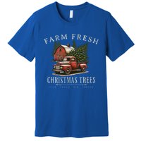 Farm Fresh Christmas Trees Rustic Farmhouse Vintage Truck Great Gift Premium T-Shirt