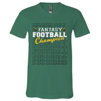 Fantasy Football Champion 2024 Football Champion V-Neck T-Shirt