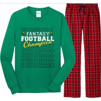 Fantasy Football Champion 2024 Football Champion Long Sleeve Pajama Set