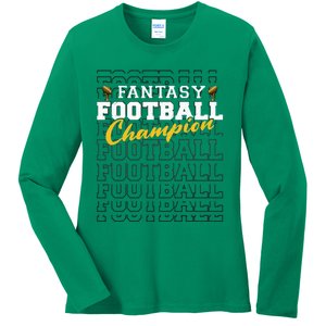 Fantasy Football Champion 2024 Football Champion Ladies Long Sleeve Shirt