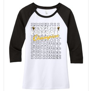 Fantasy Football Champion 2024 Football Champion Women's Tri-Blend 3/4-Sleeve Raglan Shirt