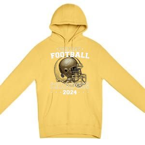 Fantasy Football Champion 2024 Shield Trophy Emblem Premium Pullover Hoodie