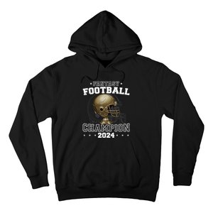 Fantasy Football Champion 2024 Shield Trophy Emblem Hoodie