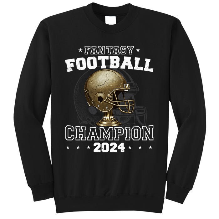 Fantasy Football Champion 2024 Shield Trophy Emblem Sweatshirt