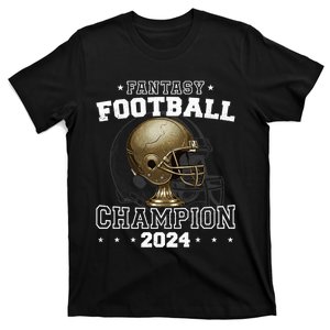 Fantasy Football Champion 2024 Shield Trophy Emblem T-Shirt