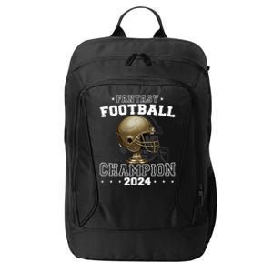 Fantasy Football Champion 2024 Shield Trophy Emblem City Backpack