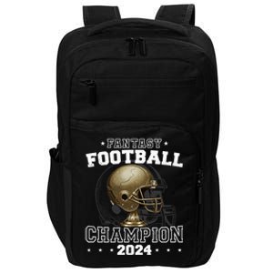 Fantasy Football Champion 2024 Shield Trophy Emblem Impact Tech Backpack