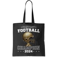 Fantasy Football Champion 2024 Shield Trophy Emblem Tote Bag