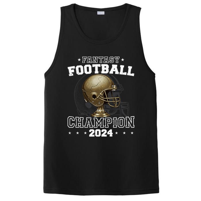 Fantasy Football Champion 2024 Shield Trophy Emblem PosiCharge Competitor Tank