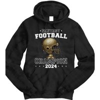 Fantasy Football Champion 2024 Shield Trophy Emblem Tie Dye Hoodie