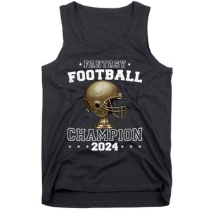 Fantasy Football Champion 2024 Shield Trophy Emblem Tank Top