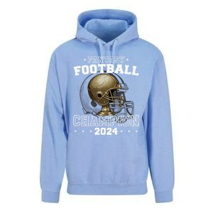 Fantasy Football Champion 2024 Shield Trophy Emblem Unisex Surf Hoodie