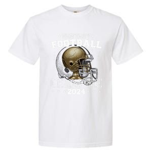 Fantasy Football Champion 2024 Shield Trophy Emblem Garment-Dyed Heavyweight T-Shirt