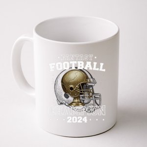 Fantasy Football Champion 2024 Shield Trophy Emblem Coffee Mug