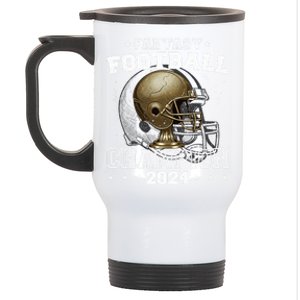 Fantasy Football Champion 2024 Shield Trophy Emblem Stainless Steel Travel Mug