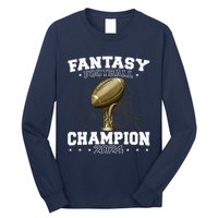 Fantasy Football Champion 2024 Shield Trophy Emblem Long Sleeve Shirt