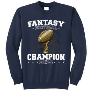 Fantasy Football Champion 2024 Shield Trophy Emblem Sweatshirt