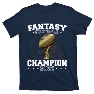 Fantasy Football Champion 2024 Shield Trophy Emblem T-Shirt