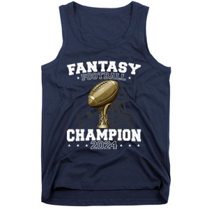 Fantasy Football Champion 2024 Shield Trophy Emblem Tank Top