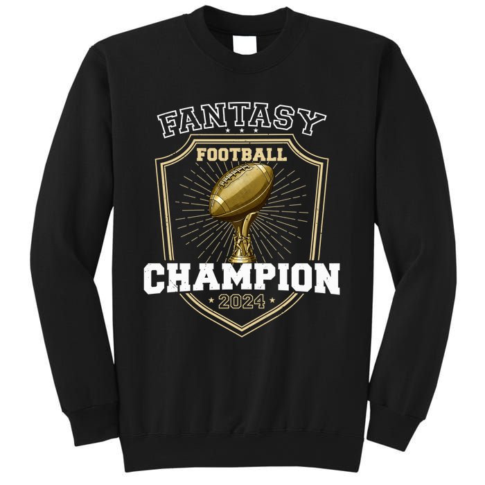 Fantasy Football Champion 2024 Shield Trophy Emblem Sweatshirt