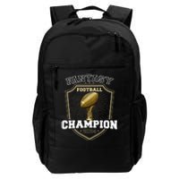 Fantasy Football Champion 2024 Shield Trophy Emblem Daily Commute Backpack