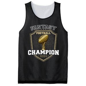 Fantasy Football Champion 2024 Shield Trophy Emblem Mesh Reversible Basketball Jersey Tank