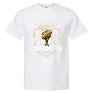 Fantasy Football Champion 2024 Shield Trophy Emblem Garment-Dyed Heavyweight T-Shirt