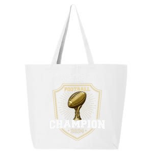 Fantasy Football Champion 2024 Shield Trophy Emblem 25L Jumbo Tote