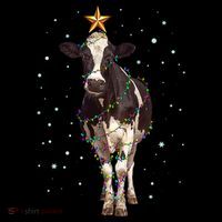 Funny Festive Christmas Lights Cow Impact Tech Backpack