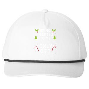 Funny Family Christmas Cool Gift Being Related To Me Gift Snapback Five-Panel Rope Hat