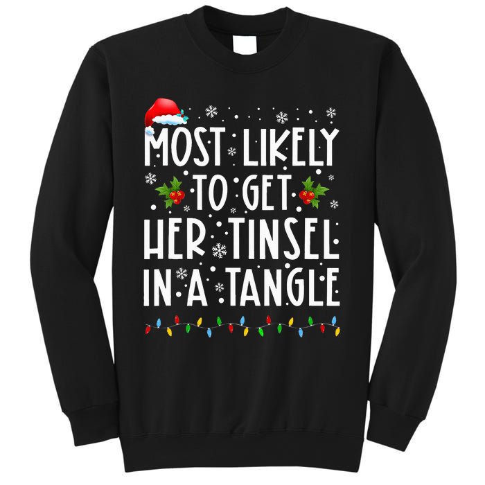 Festive Family Christmas Tinsel Tangle Favorites Sweatshirt