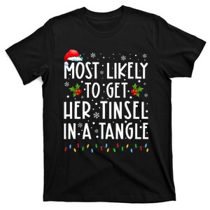 Festive Family Christmas Tinsel Tangle Favorites T-Shirt