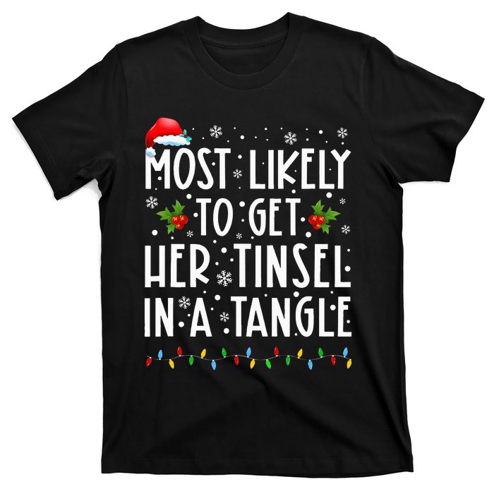 Festive Family Christmas Tinsel Tangle Favorites T-Shirt