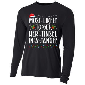 Festive Family Christmas Tinsel Tangle Favorites Cooling Performance Long Sleeve Crew