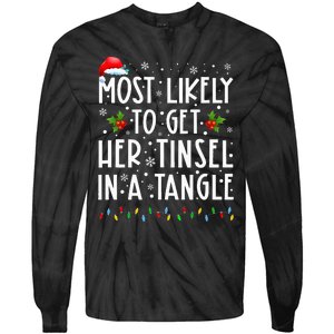 Festive Family Christmas Tinsel Tangle Favorites Tie-Dye Long Sleeve Shirt