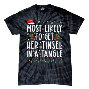 Festive Family Christmas Tinsel Tangle Favorites Tie-Dye T-Shirt