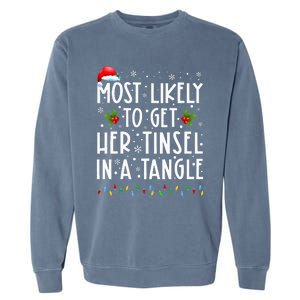 Festive Family Christmas Tinsel Tangle Favorites Garment-Dyed Sweatshirt