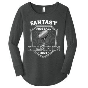 Fantasy Football Champion 2024 Football Champion Women's Perfect Tri Tunic Long Sleeve Shirt