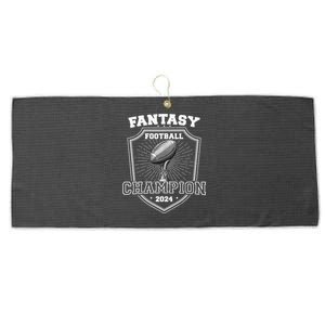 Fantasy Football Champion 2024 Football Champion Large Microfiber Waffle Golf Towel