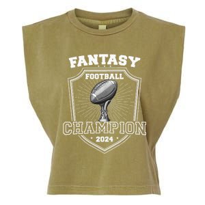 Fantasy Football Champion 2024 Football Champion Garment-Dyed Women's Muscle Tee