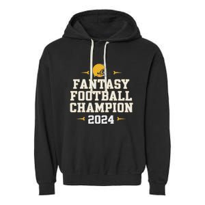 Fantasy Football Champion 2024 Garment-Dyed Fleece Hoodie